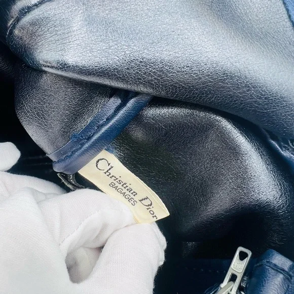 Dior Boston Trotter Bag - Navy/Tan - Picture 14 of 16